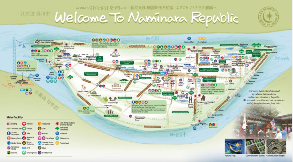 Map of Nami Island
