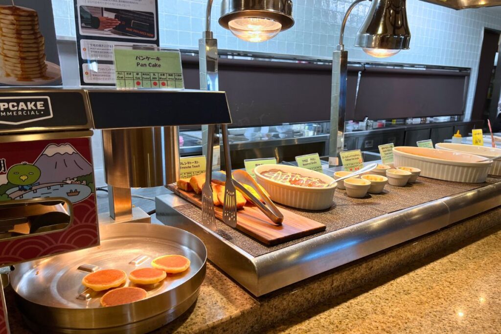 The breakfast buffet at La Vista Fujikawaguchiko