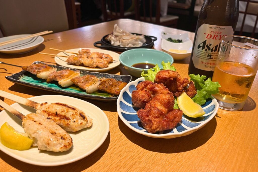 Tokyo Izakaya A variety of small plates at an Izakaya in Tokyo.