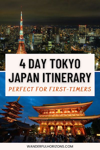 Pinterest Pin: 4 Day Tokyo, Japan Itinerary - Perfect for First-Timers