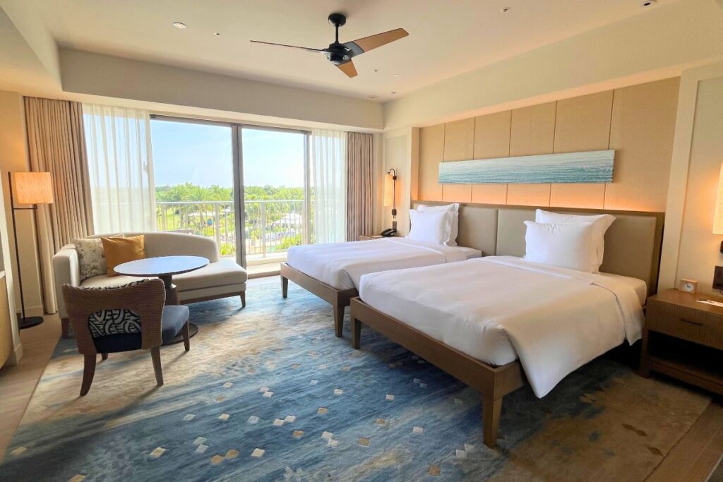 A twin room in the Bay Wing.