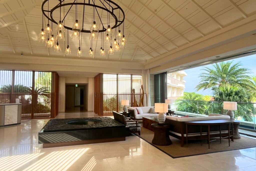 The Bay Wing Lobby at ANA InterContinental Ishigaki.