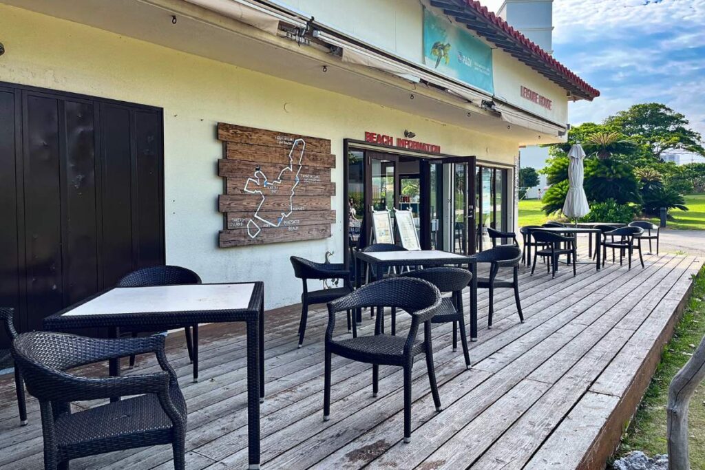 The Leisure House (where marine activities can be booked) at ANA InterContinental Ishigaki.