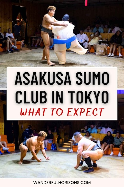Pinterest Pin: Asakusa Sumo Club in Tokyo - What to Expect