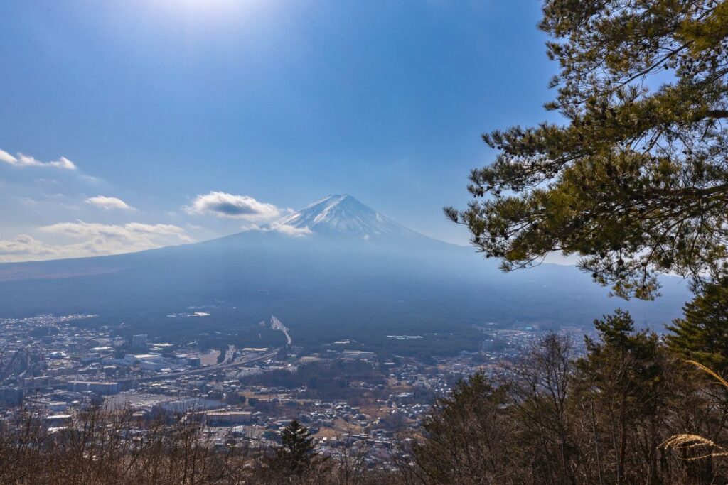 View overlooking Mount Fuji and Fujikawaguchiko.