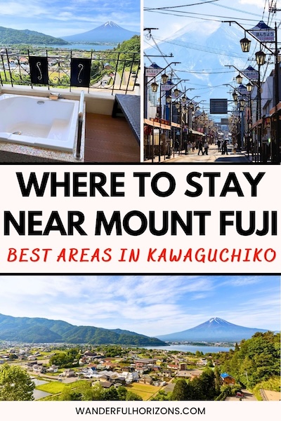 Pinterest Pin: Where to Stay Near Mount Fuji - Best Areas in Kawaguchiko